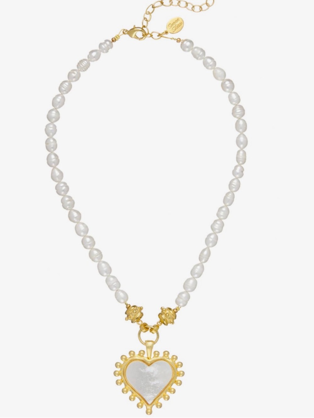 Susan Shaw Mother of Pearl Heart Necklace - Women Jewelry